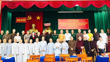 Ban Trị sự GHPGVN quận Gò Vấp ký kết với Ban Chỉ huy Quân sự Gò Vấp