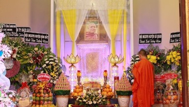 Tưởng niệm Trưởng lão Hòa thượng Danh Nhưỡng, Phó Pháp chủ kiêm Giám luật Hội đồng Chứng minh GHPGVN tại chùa Ratanaransĩ - Láng Cát, TP.Rạch Giá, tỉnh Kiên Giang