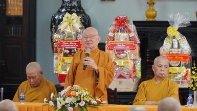 Hòa thượng Thích Giác Thuận, Chứng minh Ban Trị sự GHPGVN Q.Gò Vấp thay mặt chư tôn đức chứng minh ban đạo từ