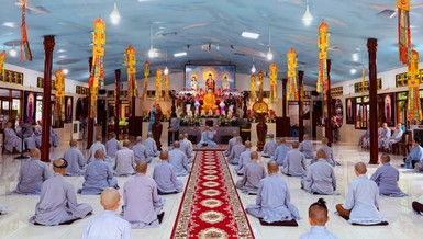 Trường hạ chùa Di Đà tổ chức thi tụng luật cho hành giả Ni