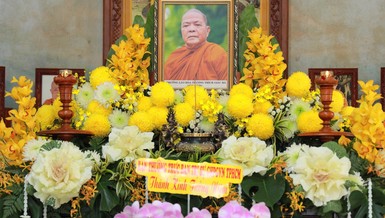 Di ảnh Trưởng lão Hòa thượng Thích Giác Hà tại Tổ đường tịnh xá Trung Tâm - Ảnh: Nguyên Tài/BGN