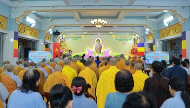 Trang nghiêm Đại lễ Phật đản Phật lịch 2569 của Ban Trị sự GHPGVN Q.Bình Thạnh tổ chức tại chùa Dược Sư