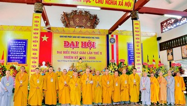 Tân Ban Trị sự Phật giáo huyện Thủ Thừa nhiệm kỳ 2021-2026 ra mắt đại hội