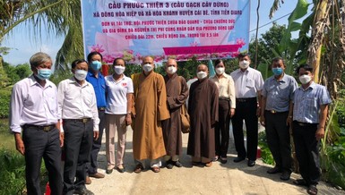 Lễ khánh thành cầu Phước Thiện 3 thuộc xã Đông Hòa Hiệp bắc ngang xã Hòa Khánh, huyện Cái Bè