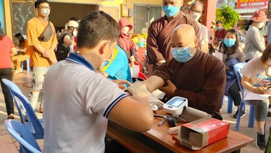 Chùa Hòa Khánh tổ chức hiến máu tình nguyện