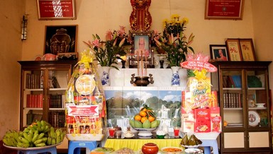 Di ảnh cố Hòa thượng Thích Huyền Vi tại tổ đường chùa Pháp Vân