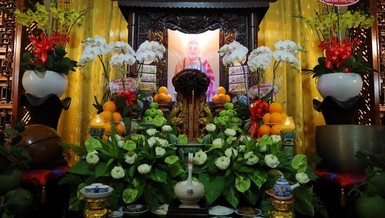 Di ảnh cố Hòa thượng Thích Minh Nhuận tại tổ đường chùa Long Vân