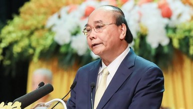 Chủ tịch nước Nguyễn Xuân Phúc phát biểu tại lễ khai mạc Đại hội đại biểu Phật giáo toàn quốc lần thứ IX