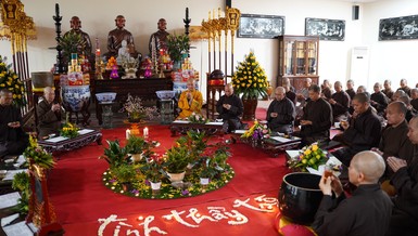 Đêm thiền trà với chủ đề "Tình thầy trò" tại chùa Vạn Phúc