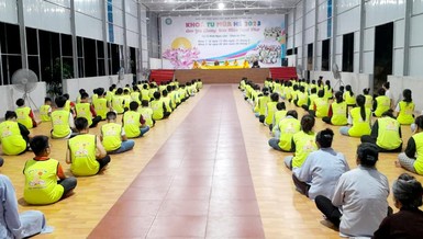 Gần 200 học sinh tham dự khóa tu mùa hè tại chùa An Thái (H.Quỳnh Lưu, Nghệ An)