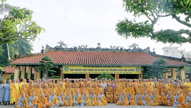 Trường hạ tổ đình Hội Khánh có hơn 100 chư Tăng an cư