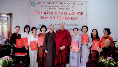 Lễ ra mắt và trao quyết định bổ nhiệm nhân sự 5 phân ban của Trung tâm Nghiên cứu & Ứng dụng Thiền học Nam truyền thuộc Viện Nghiên cứu Phật học VN