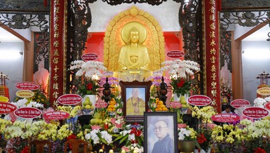 Di ảnh Hòa thượng Thích Đạt Đạo được tôn trí tại chùa Bát Nhã (Q.Bình Thạnh, TP.HCM)