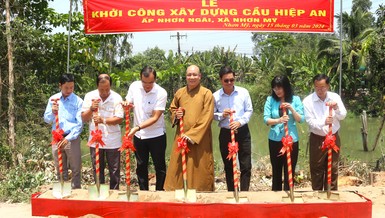 Khởi công xây dựng cầu Hiệp An tại ấp Nhơn Ngãi, xã Nhơn Mỹ, H.Chợ Mới, An Giang