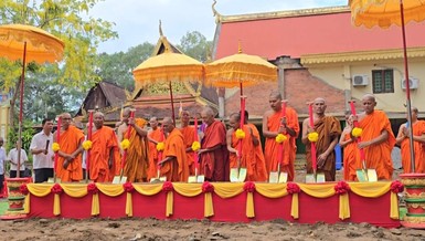 Chính thức động thổ khởi công xây dựng trường học chùa Âng 