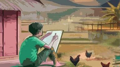 Nước chảy qua cầu