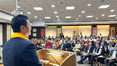 Quang cảnh hội nghị diễn ra tại trụ sở VIF ở thủ đô New Delhi 