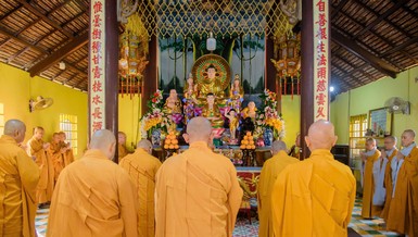 Lễ sám tụng Bồ-tát giới của chư Tăng Ni H.Củ Chi tại chùa Phước Lâm