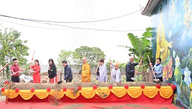 Lễ khởi công động thổ xây dựng ngôi Tổ đường chùa Ngô tại thôn Câu Trung, xã Quang Hưng, H.An Lão, TP.Hải Phòng
