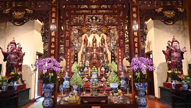 Ngôi đại hùng bảo điện chùa Diên Khánh đã hoàn thành sau 1 năm xây dựng