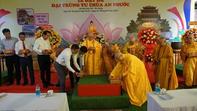 Đặt đá khởi công đại trùng tu chùa An Phước (Q.Sơn Trà, TP.Đà Nẵng)