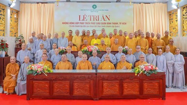 Buổi họp mặt tri ân chư tôn giáo phẩm Tăng Ni đã đồng hành và đóng góp phát triển Phật giáo Q.Bình Thạnh, vào ngày 21-6