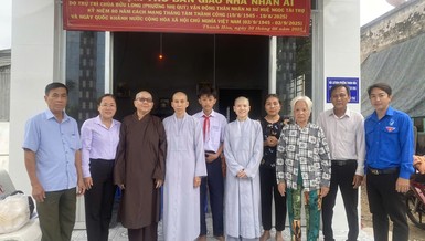 Lễ nghiệm thu, bàn giao nhà Nhân ái đến gia đình em Nguyễn Thiên Phúc, ngụ tại KP.2, P.Thanh Hòa, Đồng Tháp