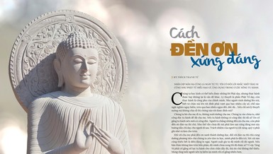 Bài trên Báo Giác Ngộ số đặc biệt Vu lan - Thiết kế: Phòng Mỹ thuật BGN/Tống Viết Diễn