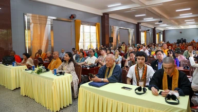 Đông đảo các học giả tham dự Hội thảo quốc tế trong khuôn khổ Đại lễ Vesak Liên Hiệp Quốc 2025 - Ảnh: Nguyên Tài/BGN