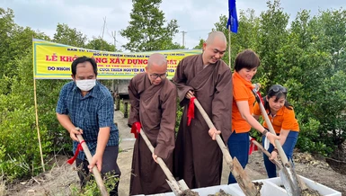 Lễ khởi công xây dựng cầu giao thông Bát Nhã 76 tại ấp Trảng Lớn, xã Tam Giang, huyện Năm Căn, Cà Mau