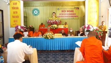 Ban Trị sự Phật giáo tỉnh Trà Vinh sơ kết công tác Phật sự 6 tháng đầu năm và bế mạc khóa huân tu