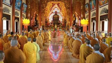 Tăng Ni Phật giáo tỉnh Phú Yên tác pháp Tự tứ kết thúc mùa An cư kiết hạ Phật lịch 2566