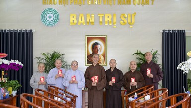 Thường trực Ban Trị sự Phật giáo Q.7 họp mặt đầu năm