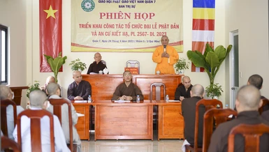 Phiên họp mở rộng của Ban Trị sự Phật giáo Q.7 tại Long Hoa cổ tự 