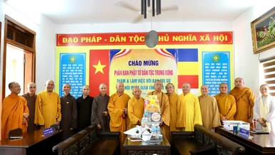 Ban Trị sự GHPGVN tỉnh Phú Yên tiếp đoàn Phân ban Phật tử Dân tộc T.Ư 