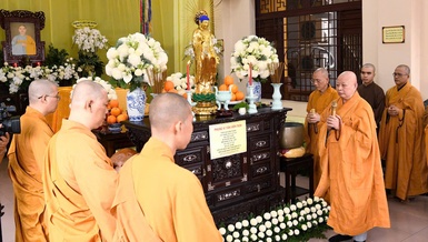 Lễ nhập kim quan Ni trưởng Thích nữ Lệ Thủy tại chùa Thiên Ấn (H.Nhà Bè, TP.HCM)