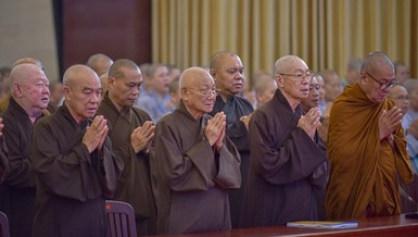 Buổi thảo luận chủ đề “Nghi lễ Phật giáo” với sự tham dự của gần 1.000 Tăng Ni, Phật tử tại TP.HCM - Ảnh: Quảng Đạo/BGN 