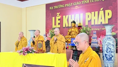 Ban Trị sự Phật giáo tỉnh Tuyên Quang khai pháp khóa An cư kiết hạ tại chùa Phú Lâm