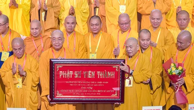 Hòa thượng Thích Minh Nhật được tái suy cử Trưởng ban Trị sự Phật giáo tỉnh Lâm Đồng nhiệm kỳ 2026-2031 - Ảnh: Quảng Đạo/BGN
