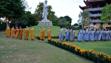 Vườn A Di Đà tại chùa Huê Nghiêm - Ảnh: Bảo Toàn/BGN