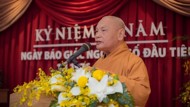 Hòa thượng Thích Thiện Nhơn, Chủ tịch Hội đồng Trị sự GHPGVN - Ảnh: Đăng Huy