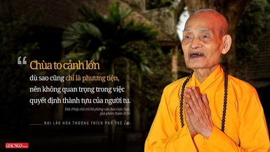 Truyền hình trực tiếp lễ nhập tháp Đại lão Hoà thượng Thích Phổ Tuệ trên Giác Ngộ Online