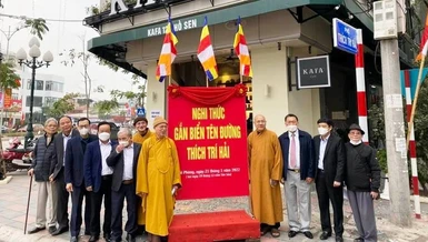 Từ nay tại TP.Hải Phòng, có một con đường mang đạo hiệu của một vị cao Tăng Việt Nam thế kỷ XX - Ảnh: Nguyễn Thành Trung