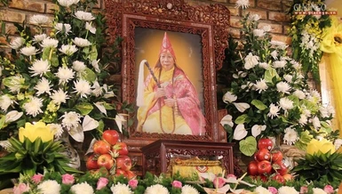 Chân dung Trưởng lão Hòa thượng Thích Lương Phương tại Giác linh đường