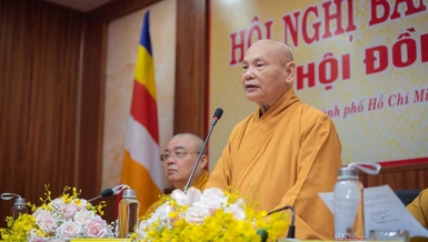 Hòa thượng Thích Thiện Nhơn, Chủ tịch Hội đồng Trị sự GHPGVN - Ảnh: Đăng Huy
