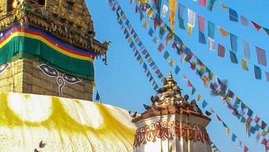 Thật kỳ lạ, tôi từng nhìn thấy đôi mắt Phật như thế ở đâu đó, nhưng không hiểu sao đôi mắt Phật ở Lumbini lại cuốn hút tôi mạnh mẽ đến thế. Đôi mắt Ngài to và rộng, mềm mại như cánh sen với đôi tròng đen-xanh biêng biếc...