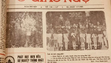 Sự kiện thành lập GHPGVN TP.HCM được ghi nhận sinh động trên Báo Giác Ngộ