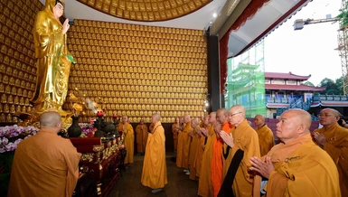 [Video] Thiêng liêng lễ an vị Bồ-tát Quán Thế Âm tại chùa Phổ Quang (TP.HCM)