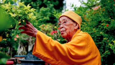 Đại lão Hòa thượng Thích Hiển Tu, 103 tuổi - Ảnh: Đăng Huy