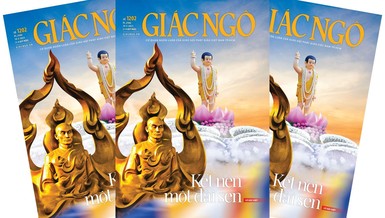 Báo Giác Ngộ số đặc biệt kính mừng Phật đản Phật lịch 2567 và tưởng niệm 60 năm Bồ-tát Thích Quảng Đức vị pháp thiêu thân - Phỏng Mỹ thuật Báo Giác Ngộ